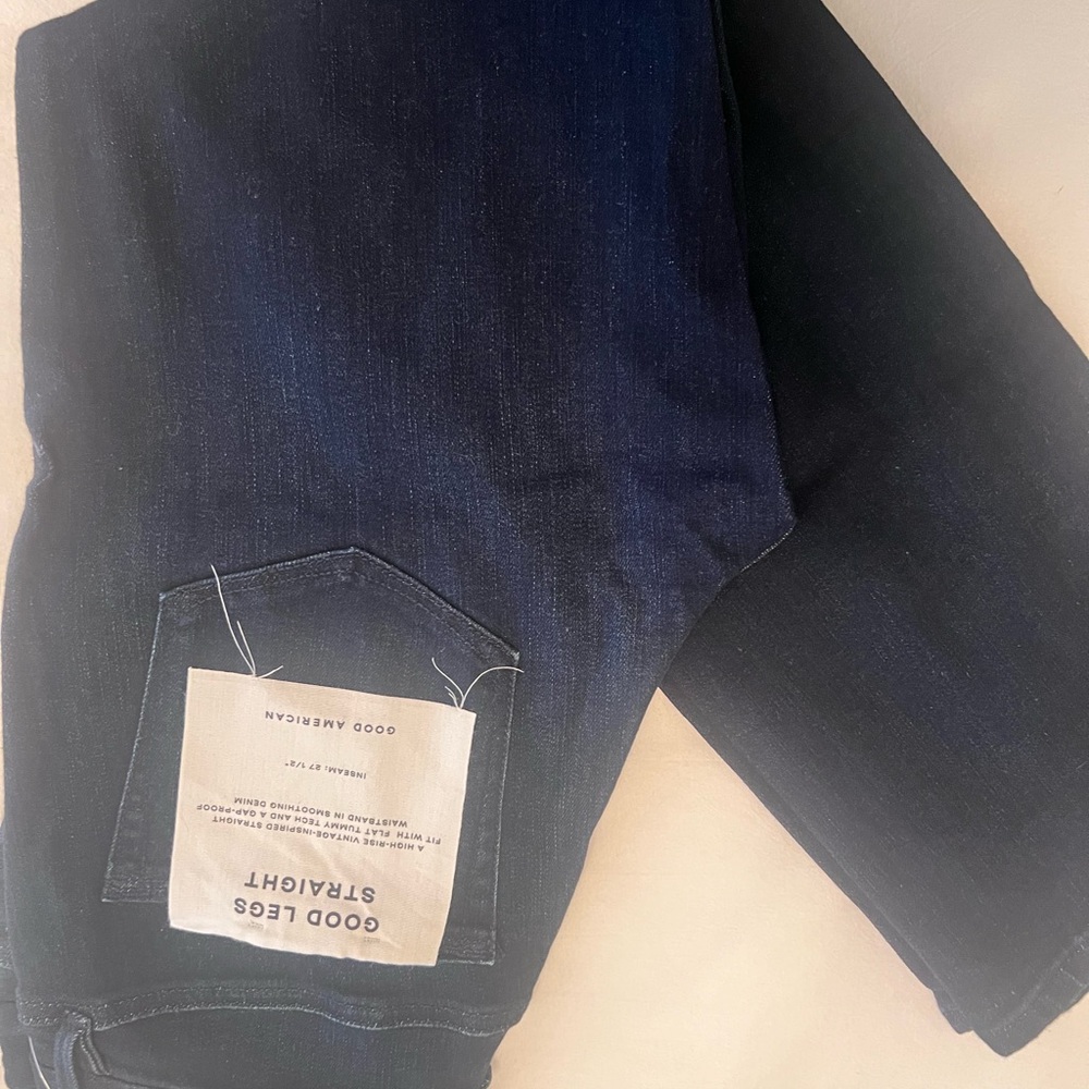 Dark Wash Good American Good Legs Straight Jeans
